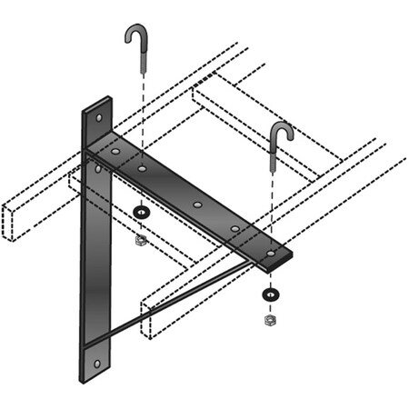 Black Box Ladder Rack Triangular Support Bracket, RM654-R2 | Zoro