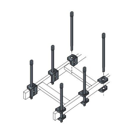 Black Box Ladder Rack Cable Retaining Post - Black RM658-R2 | Zoro