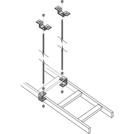 Ladder Rack Threaded Rod Support Black Box Ladder Rack Threaded Rod RM660 | Zoro