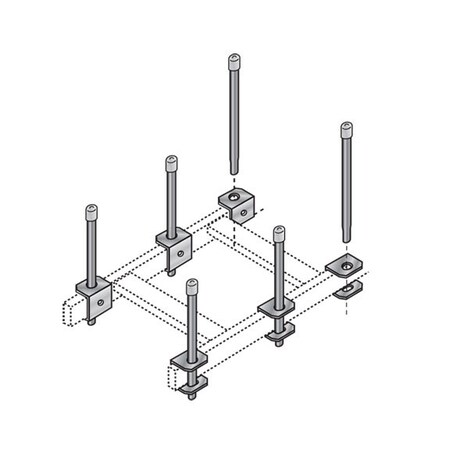 Black Box Ladder Rack Cable Retaining Post, Gray RM669-R2 | Zoro