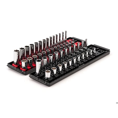 TEKTON 1/4 Zoll Stecknuss-Set, 14-teilig (4–15 Mm) – 6-Kant, Mit Aufbewahrungsschiene
