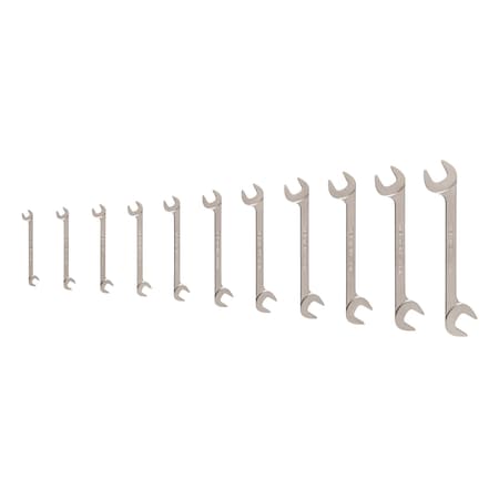TEKTON Angle Head Open End Wrench Set – 6-Piece (33-38 Mm), 30°/60° Offset, 4140 Chrome-Moly Steel, Made In USA (WAE92004)