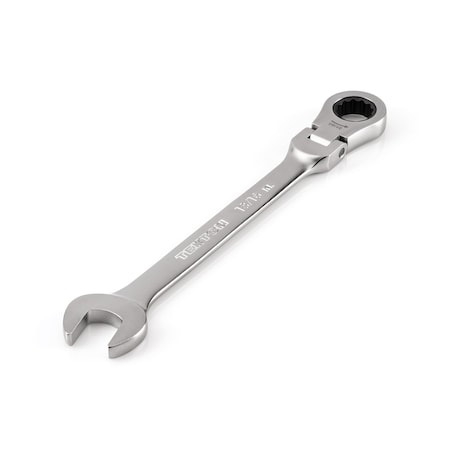 TEKTON 13/16 Zoll Ratschenschlüssel Mit Flexkopf, 12-Punkt | WRC26321, Satiniertes Chrom-Finish, 180° Schwenkbar