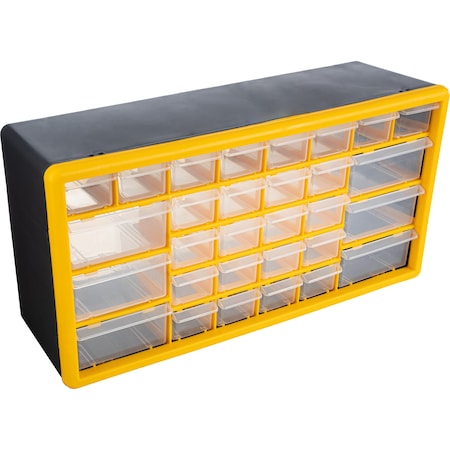 Strew Part Compartment Stalwart 30-Drawer Small Part Organizer, Yellow 75-TS2007 | Zoro