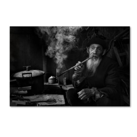 Trademark Fine Art Moises Levy 'Man And Pipe 1' Canvas Art, 22x32  ALI16630-C2232GG