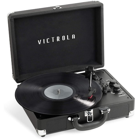 Innovative Technology 6-in-1 Victrola Entertainment Center VTA-200B-GRY