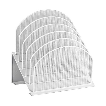 AdirOffice Black Wire Mesh Upright Section Desk Organizer AdirOffice Black Wire Mesh Upright Section Desk Organizer
