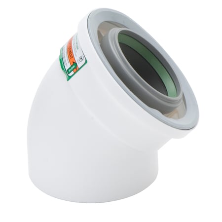 Rinnai Condensing Vent Elbow 45, 3x5 Concentric, PK2 224077PP | Zoro