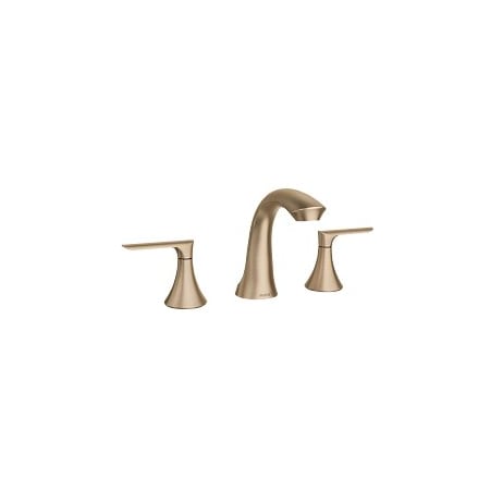 Moen Two-Handle High Arc Bathroom Faucet in Bronzed Gold 84517BZG | Zoro