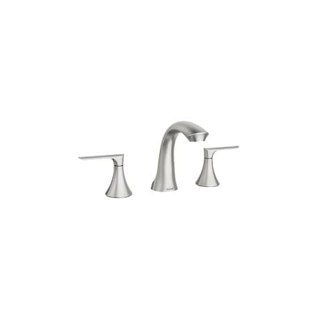 Moen Two-Handle High Arc Bathroom Faucet in Spot Resistant Nickel ...