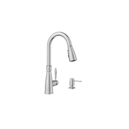 Moen 87042SRS One-Handle High Arc Kitchen Faucet With Side Spray – Spot Resist Stainless Finish
