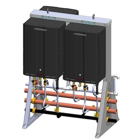 Rinnai Exterior Free Standing Rack, 3 Unit Lpg TRS03CUEP | Zoro
