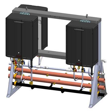 Rinnai 3-Unit Exterior Free Standing Rack Ng TRS36CUEN | Zoro