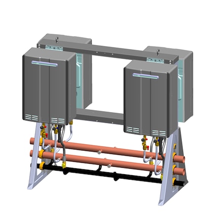 Rinnai 4-Unit Free Standing Rack, (On 6-Unit Frame) TRS46EN | Zoro