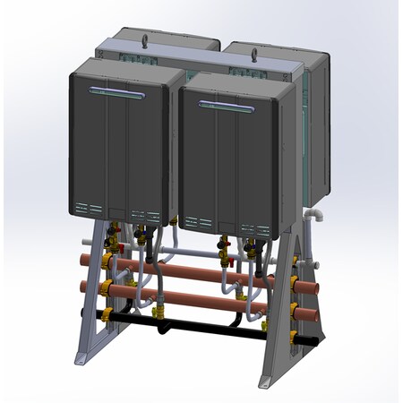 Rinnai 4-Unit Exterior Free Standing Rack, Ng TRS04EN | Zoro