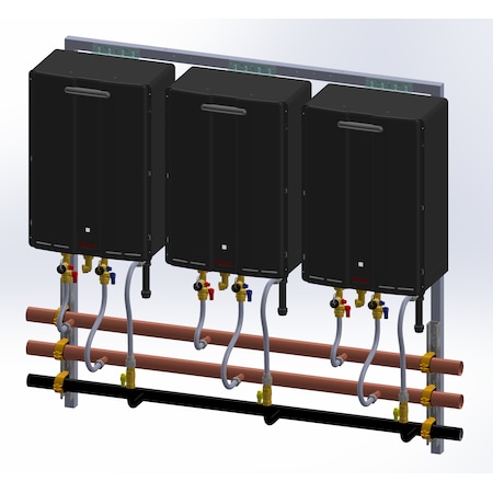 Rinnai Exterior Wall Hanging Rack, 3 Unit Ng TRW03CUEN | Zoro