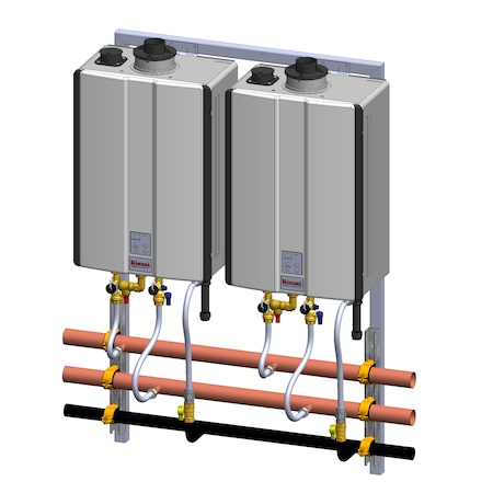 Rinnai Int Wall Hanging Rack, 2 Unit Lpg, W/Ruc TRW02SEIP | Zoro