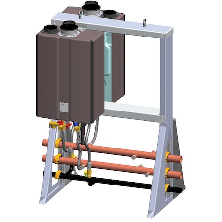 Rinnai 2-Unit Interior Free Standing Rack, Lp, Back-To-Back TRS02IP | Zoro