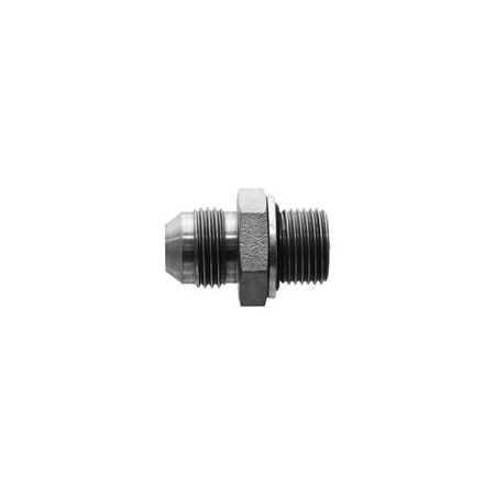 Adaptateur Hydraulique 3/8 JIC Vers 18mm Métrique - LTS 9068-06-18, Avec Joint Torique Et Rondelle, Acier Carbone