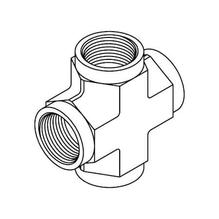 Tompkin Rods Tompkins Hydraulic Fitting-Steel16FP CROSS 5652-16-16-16-16 | Zoro