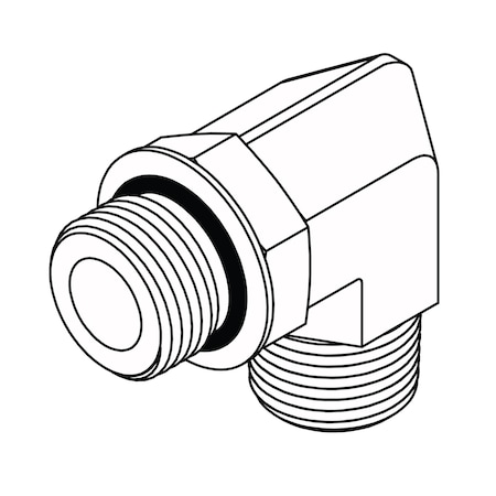 Tompkin Rods Tompkins Hydraulic Fitting-Steel08MOR-08MP 90 6806-08-08 | Zoro