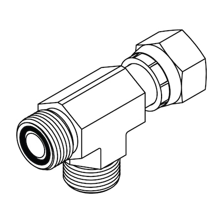 Tompkin Rods Tompkins Hydraulic Fitting, Steel08MORFS-08FORFSX-08MORFS TEE FF6602-08 ...