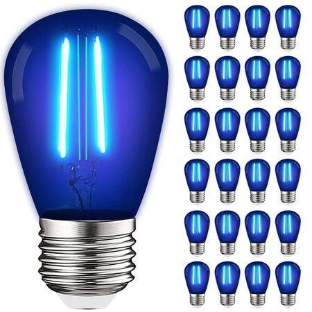 Luxrite S14 LED Edison Blue Light Bulbs 0.5W Colored Bulb for String ...