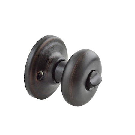 Kwikset Milan Round Entry Door Lock – Venetian Bronze, SmartKey, Traditional Style, Open Box