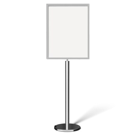 Montour Line Sign Frame Floor Standing 22 x 28 in. V Polished Stainless ...