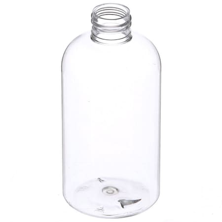 Tricorbraun 8oz Plastic Boston Round Bottle, Clear 24-410 Neck Finish 024928