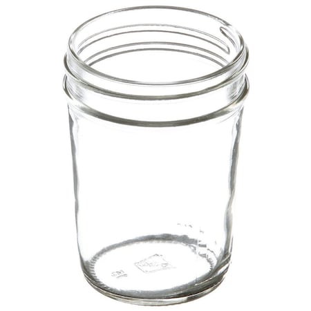 Tricorbraun 8 Oz Glass Jar, Round, Flint, 70-450 Squat 012126