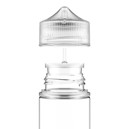 Tricorbraun 120 Ml Pet Cylinder Clear, Round, Special, Nozzle, Natural Crc/Te Cap With Breakaway Band 137695