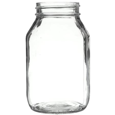 Tricorbraun 32 Oz Glass Jar, Round, Flint, 70-450 015200