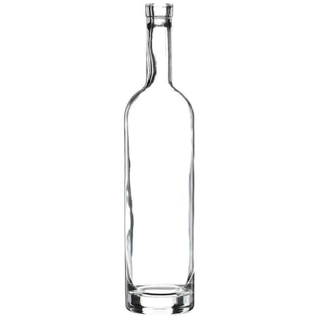 Tricorbraun 750 ml Clear Glass Round Arizona Liquor Bottle - 18.5 mm Bar Top Neck Finish 058089
