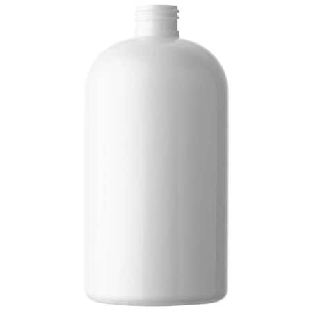 Tricorbraun 16 oz White PET Plastic Squat Boston Round Bottle- 24-410 Neck Finish 027625