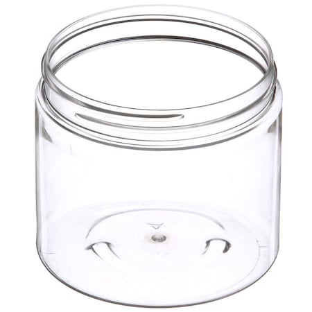 Tricorbraun 16 oz Clear PET Plastic Straight Sided Jar- 89-400 Neck Finish 028691