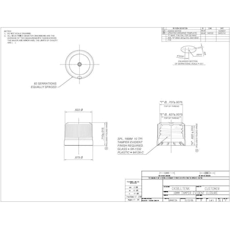 Tricorbraun 18Mm Spec Black P/P Tamper Evident Closure, Linerless 003474