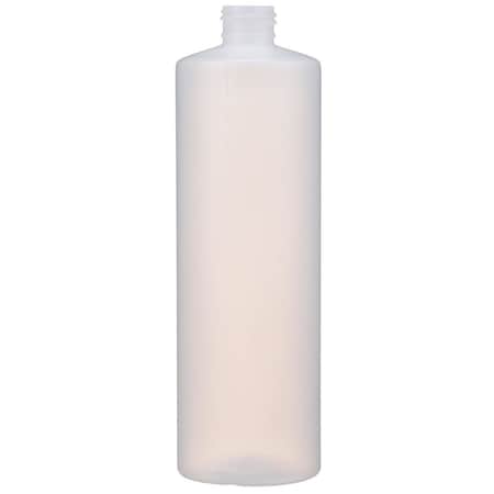 Tricorbraun 16 oz Natural HDPE Plastic Cylinder Round Bottle- 24-410 Neck Finish 027515