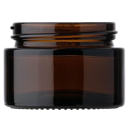 Tricorbraun 1 Oz Glass Jar, Round, Amber, 48-400 141606