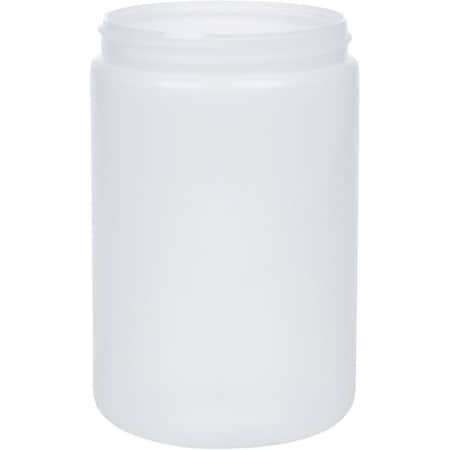 Tricorbraun 25 oz Natural HDPE Plastic Round Jar- 89-400 Neck Finish 029412