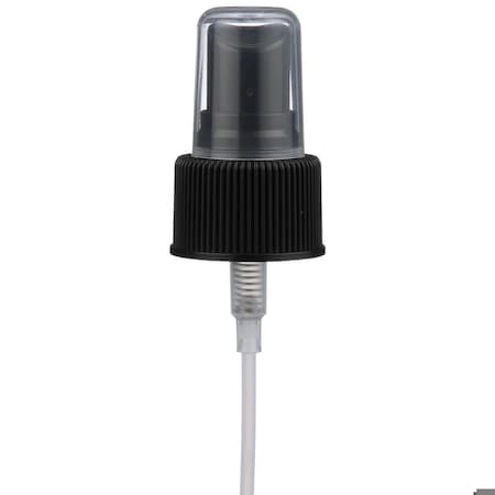 Tricorbraun 24-410 P/P Fine Mist Sprayer Black Fine Ribbed Closure Clear Hood .16Cc , 7.6875 Inch Dip Tube 600028