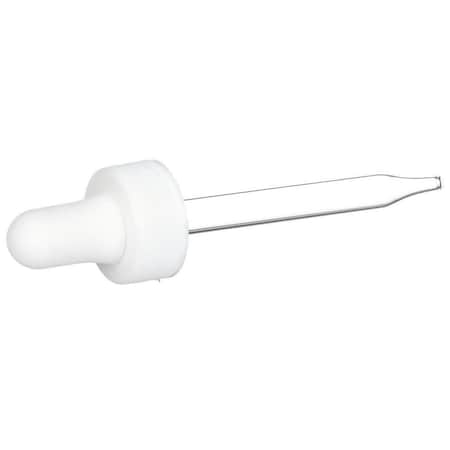 Tricorbraun 20-400 White P/P Dropper Assembly Closure, 7 X 76Mm Straight Glass Pipette, White Bulb 600103