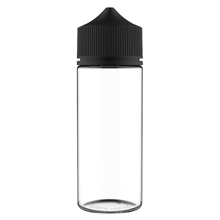 Tricorbraun 120 Ml Pet Cylinder Clear, Round, Special , Nozzle, Opaque Black Crc/Te Cap 137696