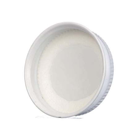 Tricorbraun 38-400 White Metal Continuous Thread Closure, Plastisol Flat Top 006425