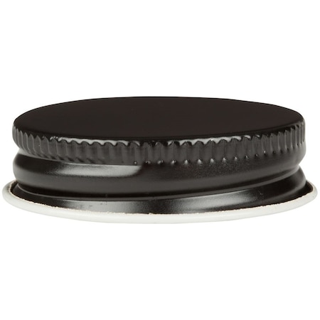 Tricorbraun 38-400 Black Tinplate Continuous Thread Closure, Plastisol Flat Top 006457