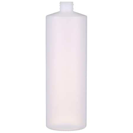 Tricorbraun 32 oz Natural HDPE Plastic Cylinder Round Bottle- 28-410 Neck Finish 029704