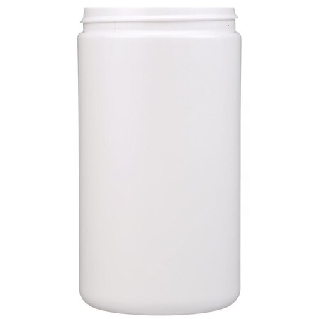Tricorbraun 32 oz HDPE Plastic Straight Sided Jar 89-400 Neck Finish, White 030408