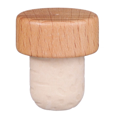 Tricorbraun Cork 29X13 Natural Wood Varnish Top, 19.5Mm Dia Synthetic Cork Shank, T Top Bar Top 138852