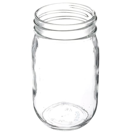 Tricorbraun 16 oz Clear Glass Round Economy Jar- 70-450 Neck Finish 012830
