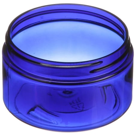 Tricorbraun 4 oz Cobalt Blue PET Plastic Low Profile Jar- 70-400 Neck Finish 023178